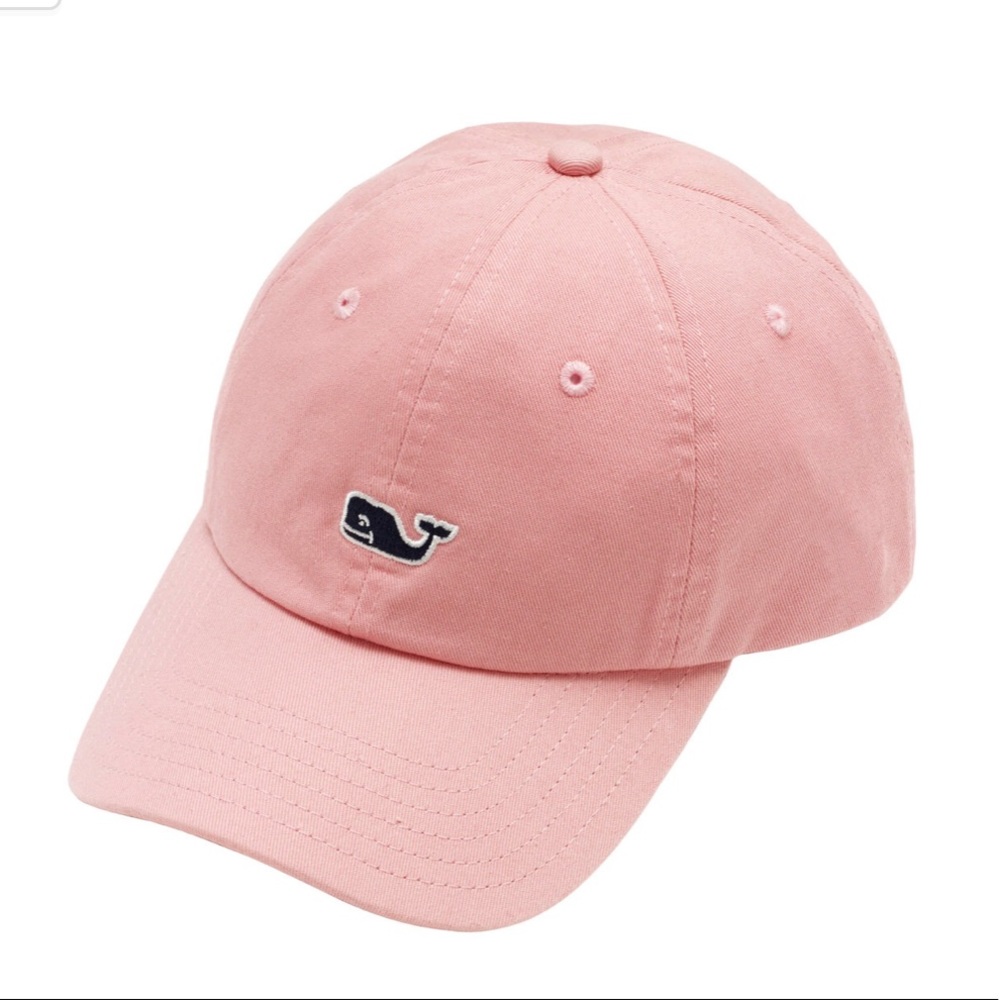 Vineyard Vines Pink Whale Logo Baseball Cap